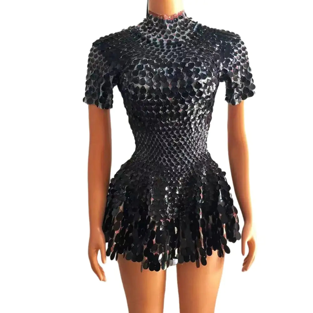 Gorgeous Zipper Dress with Sequins for Women