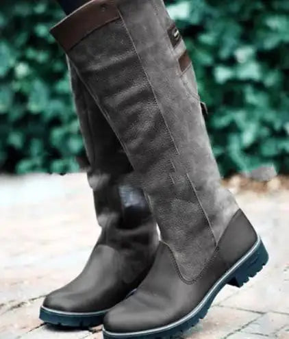 Autumn Women's Flat Sleeve High Boots Size 40-43