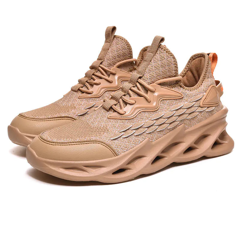 Men's Running Shoes with Flexible Knit Upper (Sizes 39-46)