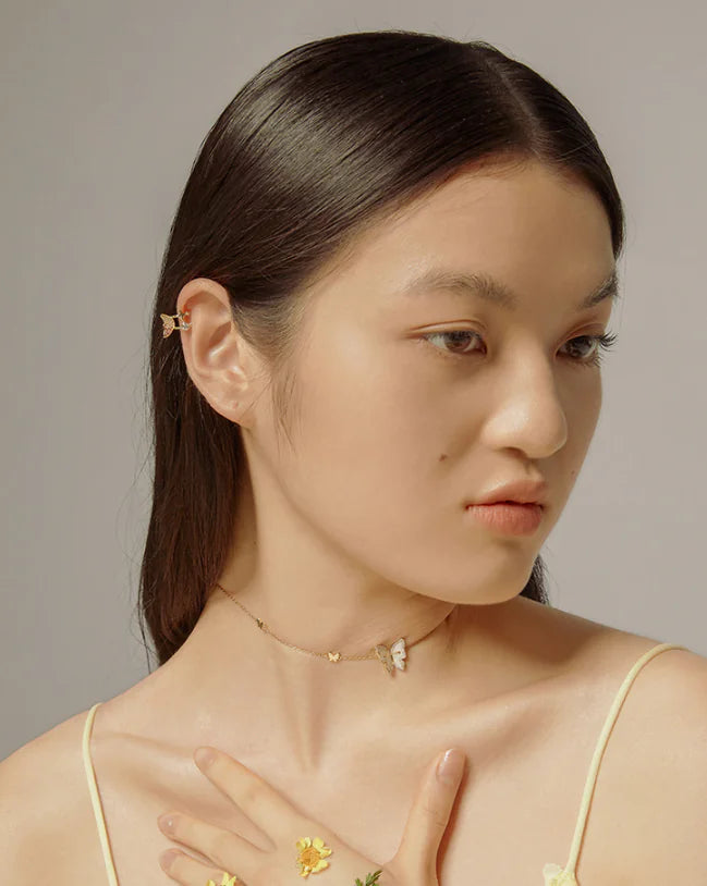 Floral Earrings with Imitation Pearls (2020)