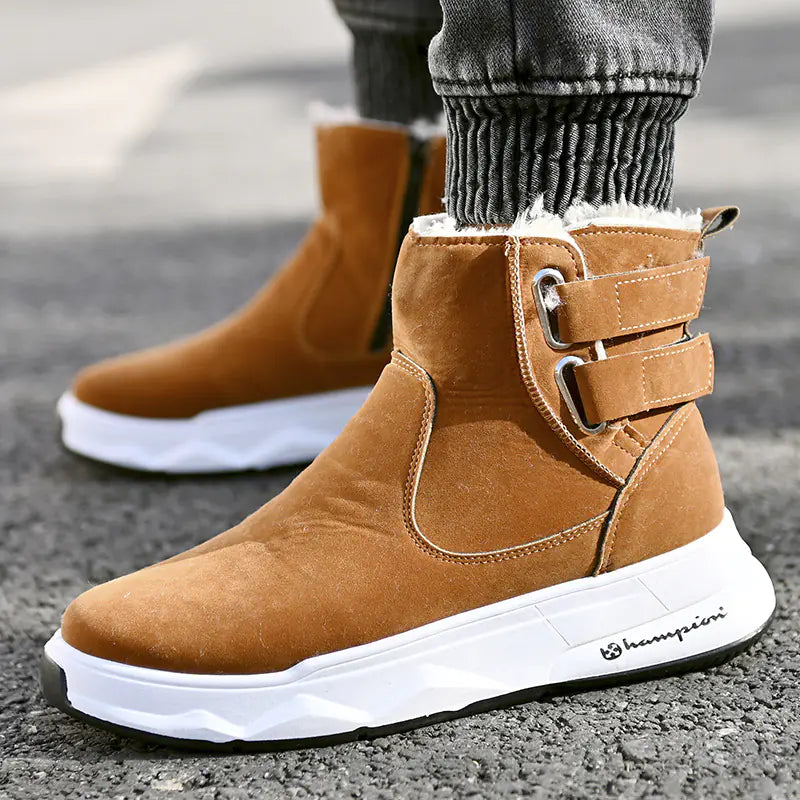 Thick-Soled Snow Boots with Velvet Cotton Lining