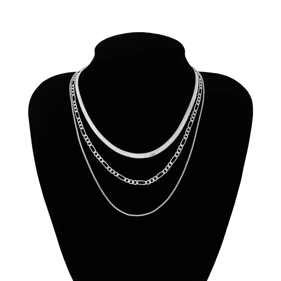 Punk Metal Snake Bone Chain Necklace for Women