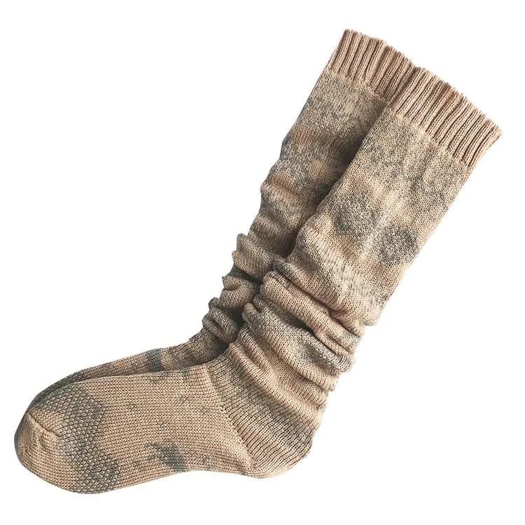 Christmas Snowflake Reindeer Knee-High Socks