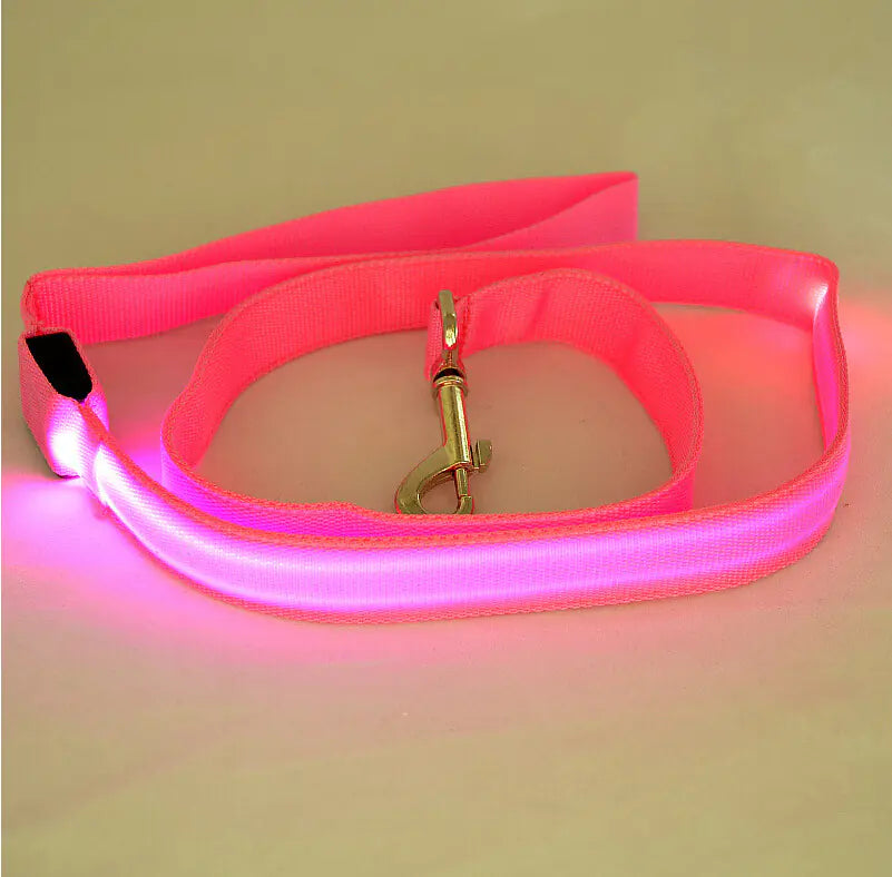 LED Glowing Dog Leash for Nighttime Walks