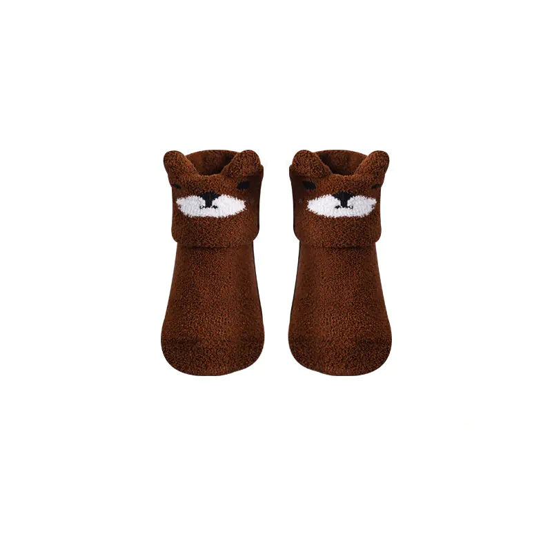 Newborn Non-Slip Coral Fleece Baby Floor Socks