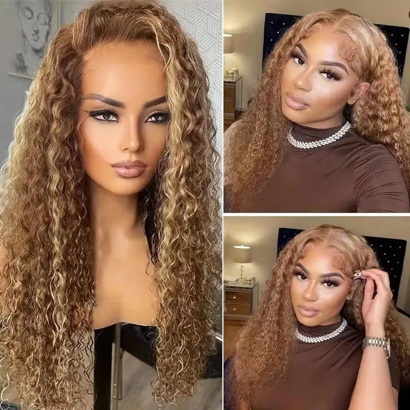 Long Curly Hair Front Lace Wig