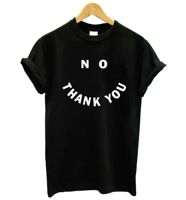 Smiley Face Letter Print Women's Casual T-Shirt