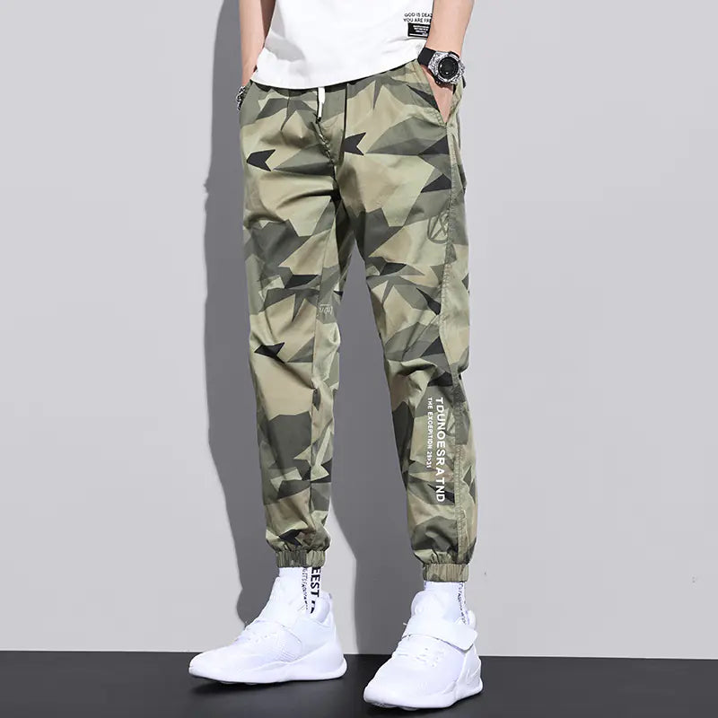 Trendy Men's Camouflage Overalls - Loose-fitting Casual Pants