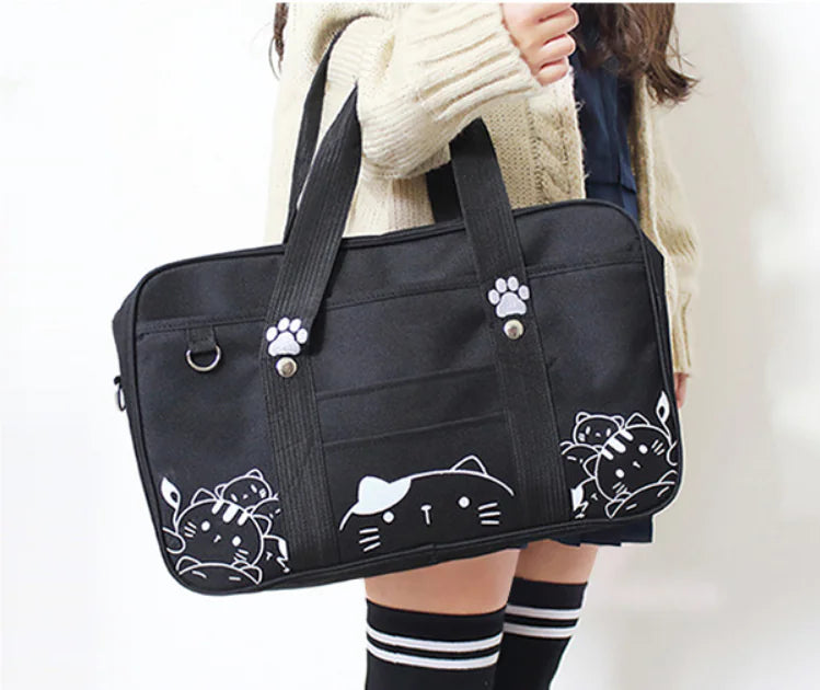 Cat-Themed Backpack, Tote, and Shoulder Bag Collection