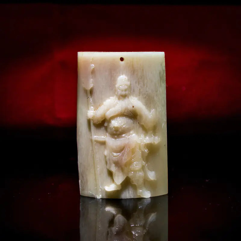 Natural Camel Bone Carved Buddha Amulet Pendant Accessory