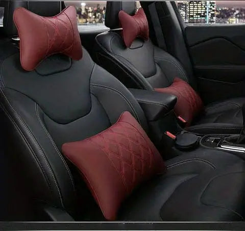 4pcs Multi-color Car Seat Cushions with Neck Support