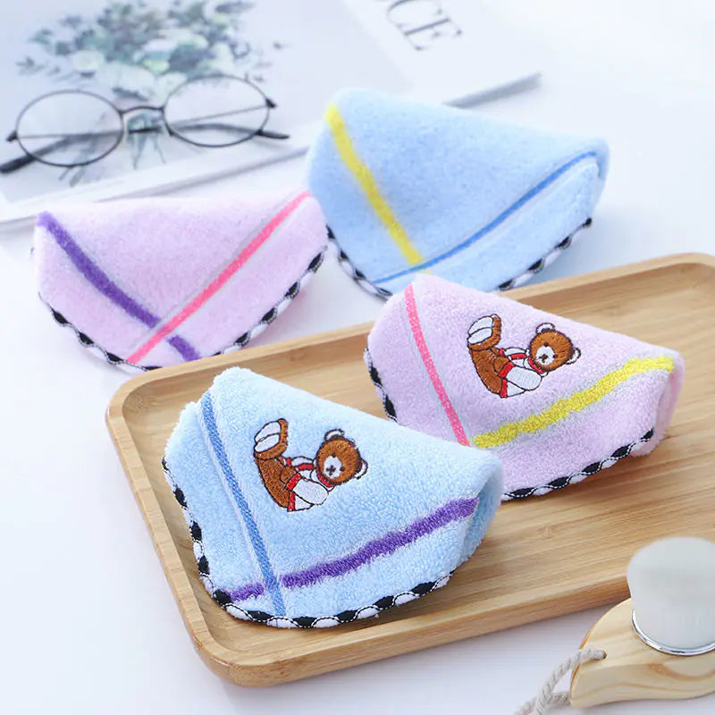 5pcs Pure Cotton Cute Absorbent Face Towels (Small)