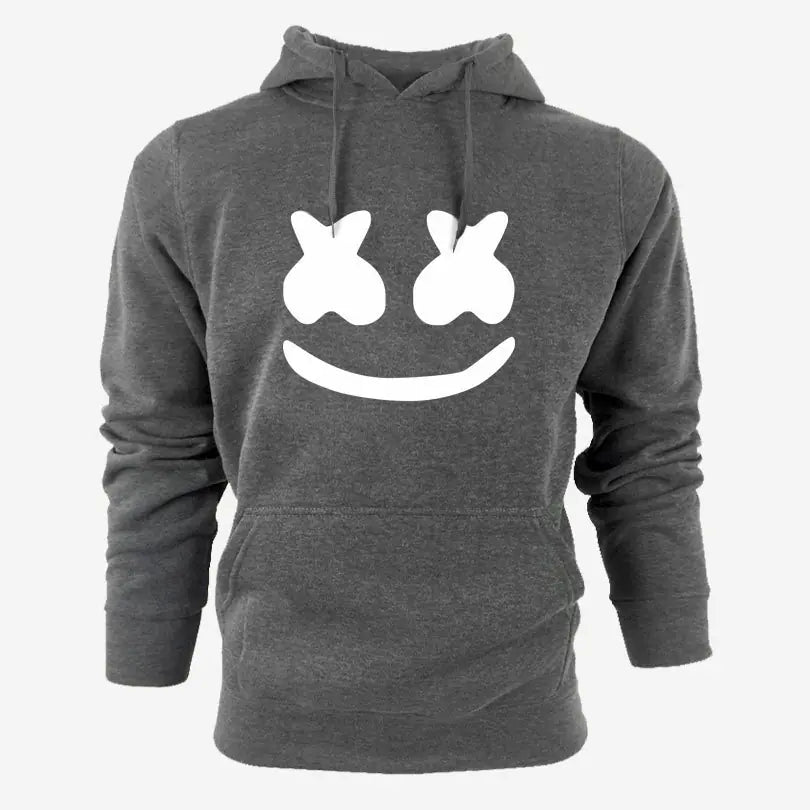 Custom Men's Casual Hoodie with Smiley Print
