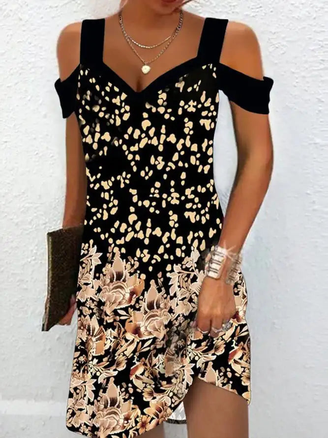 Slim Fitting Printed Dress for Women