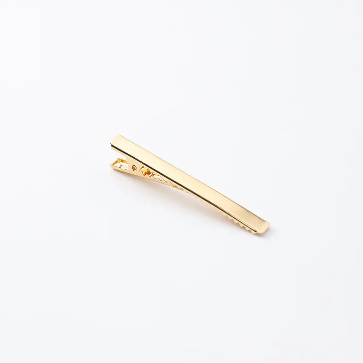 Minimalist Gold Metal Hair Clip - Simple Chic Design