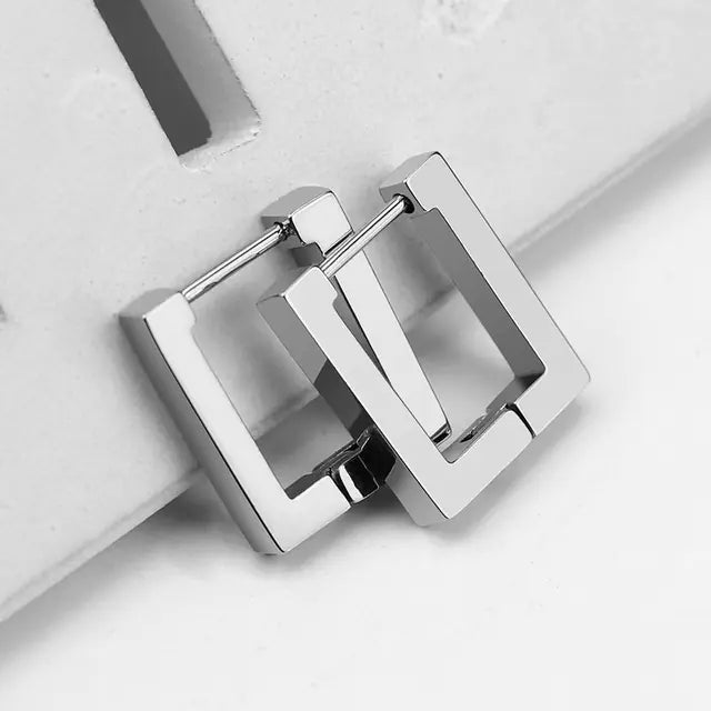 Geometric Titanium Steel Women's Earrings for Daily Wear