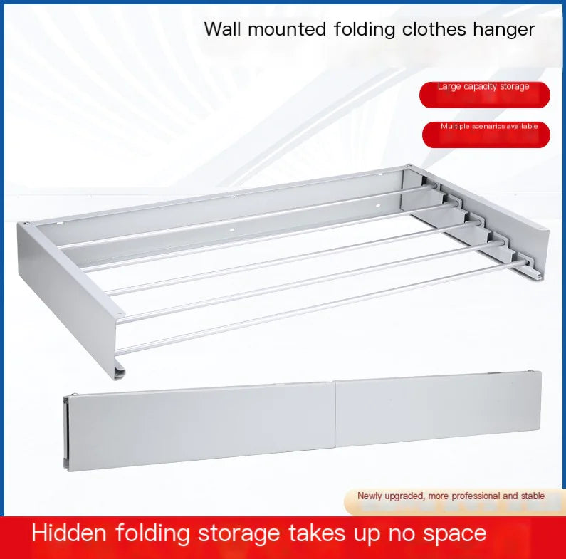Metal Foldable Hidden Balcony Clothes Drying Rack