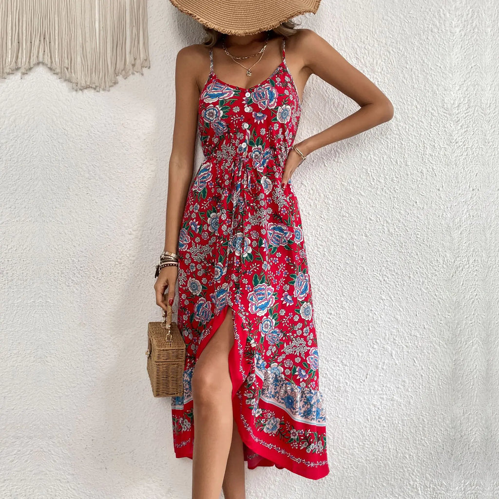 Printed Sling Dress for Women