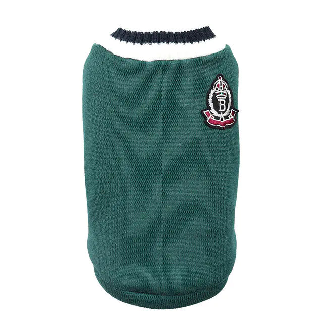 Winter Cotton Knit Vest for Pets - Academic Style