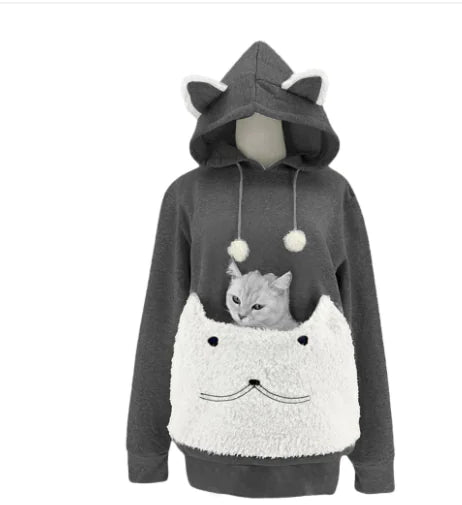 Women's Hooded Sweater in Winter Lamb Fleece