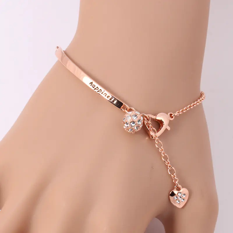 Happiness Rose Gold and Gold Ball Bracelet