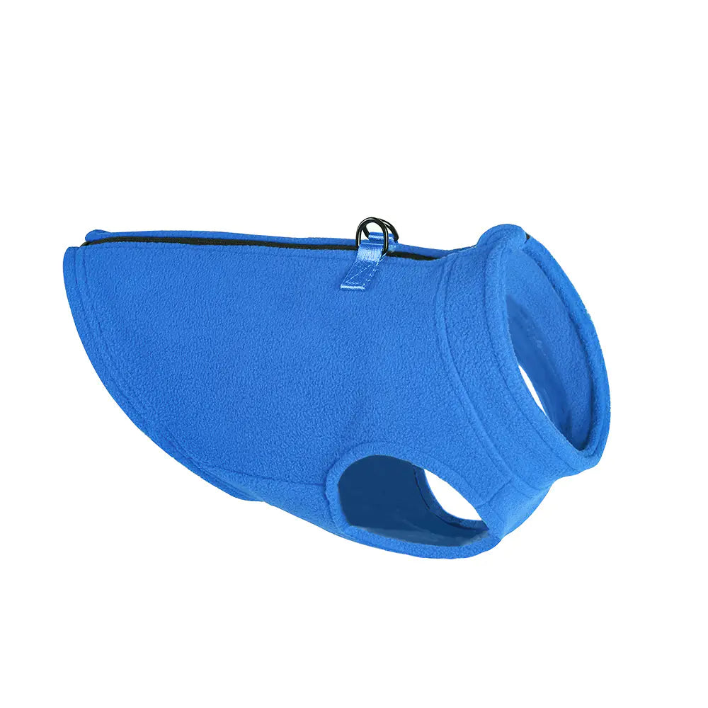 Pet Fleece Zip Vest Sweater for Comfort and Warmth