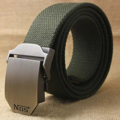 Men's Custom Thick Canvas Tactical Belt for Outdoors