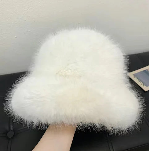 High-End Women's Mink Hat with Ear Protection
