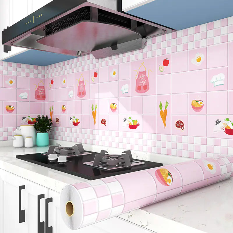 Oil-Resistant Kitchen Wall Stickers for Cabinets