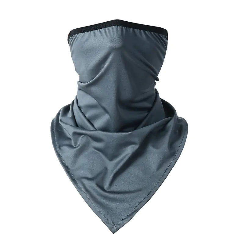 Summer Ice Silk Triangular Scarf Mask for Outdoor Cycling