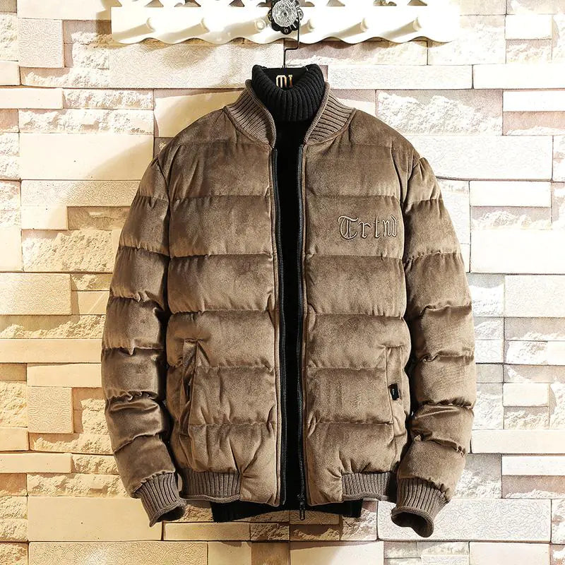 Men's Winter Long Sleeve Velvet Cotton Jacket