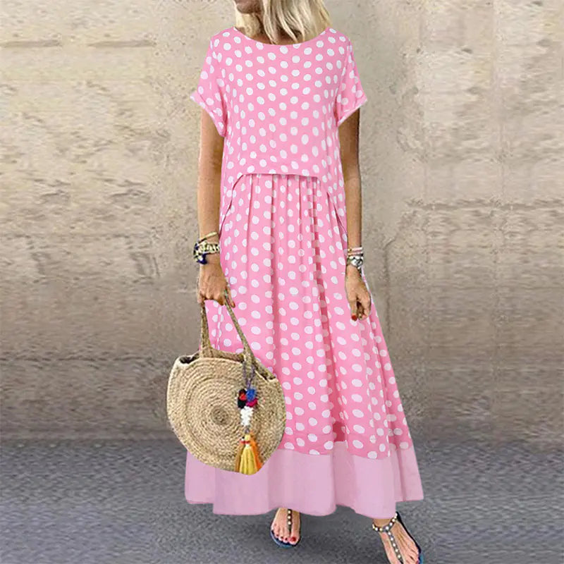 2019 Women's Summer Polka Dot Dress Two-Piece Set