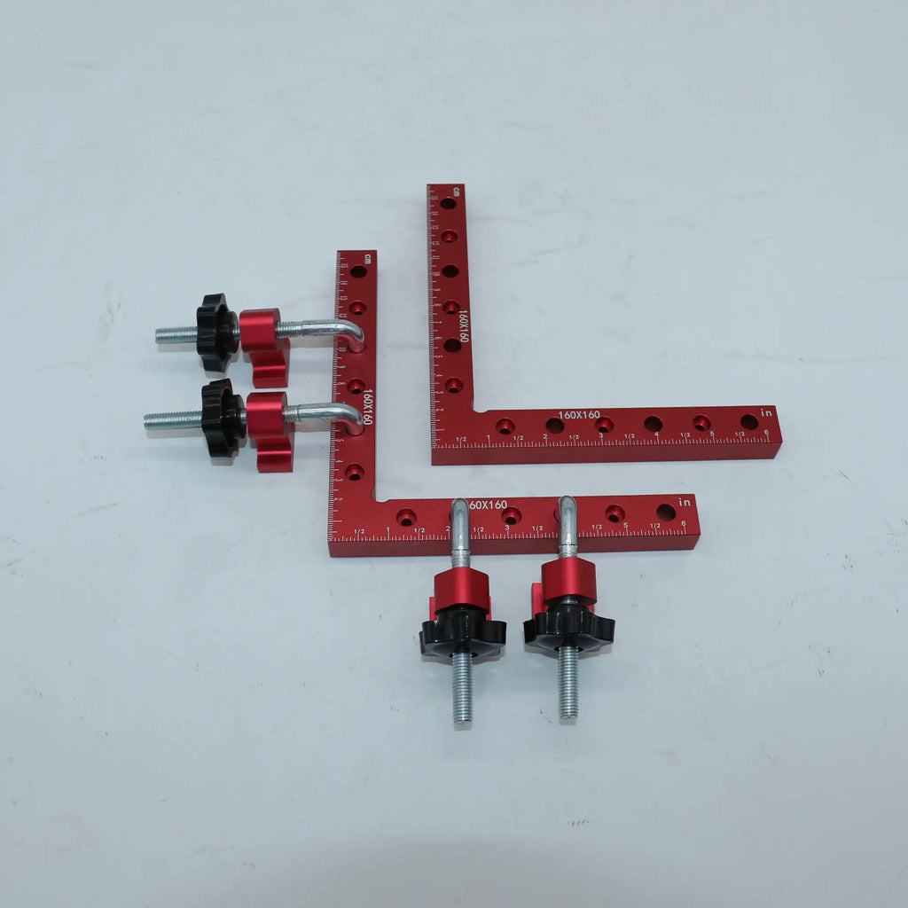 Woodworking Right Angle Clamp with Aluminum Height Gauge