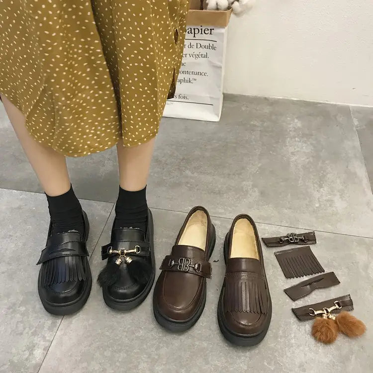Leather Low-Top Shoes for Students
