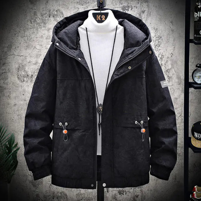 Winter Camouflage Hooded Short Jacket for Students