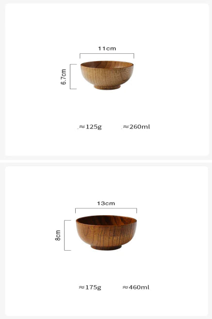 Wooden Soup Bowl - Solid Wood Craftsmanship