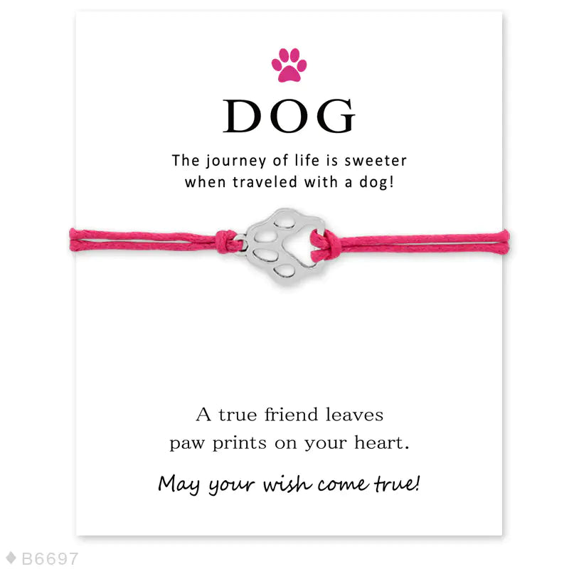 Infinity Wish Bracelet - DOG Blessing Card Included