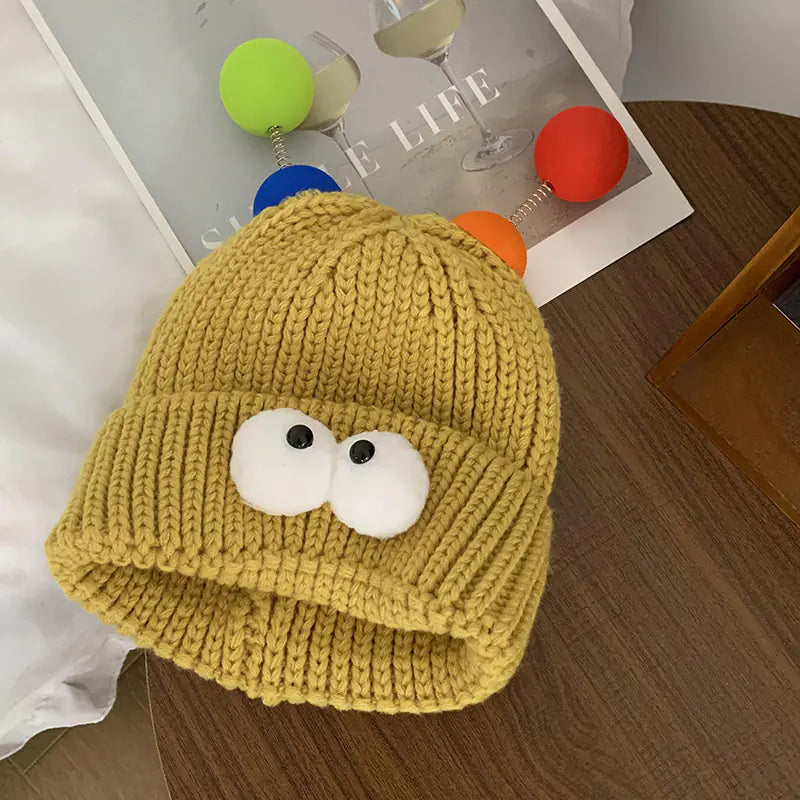 Funny Couple Knitted Hat for a Slimmer Face Look