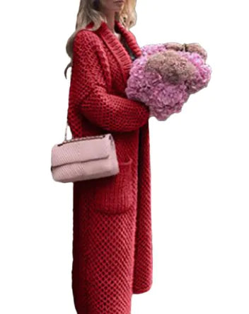 Women's Long Cardigan Sweater (One Piece)