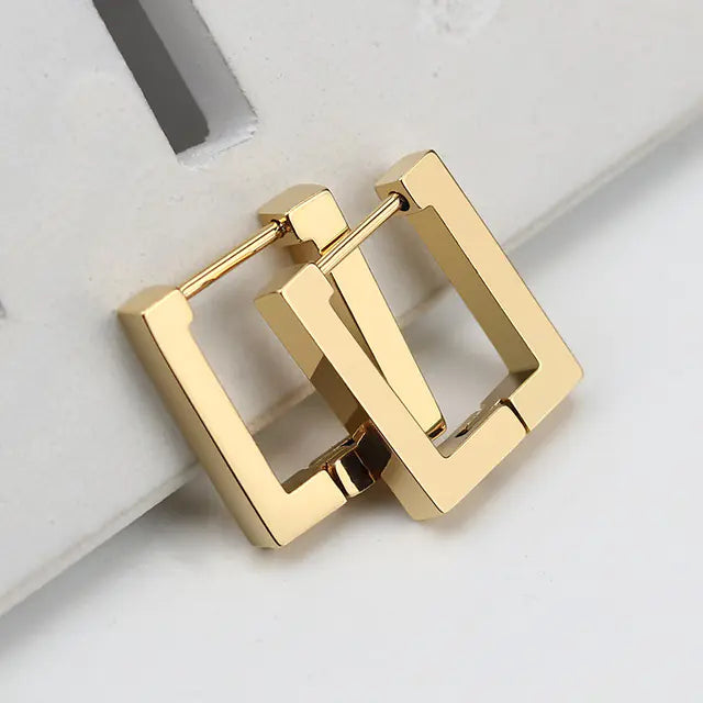 Geometric Titanium Steel Women's Earrings for Daily Wear