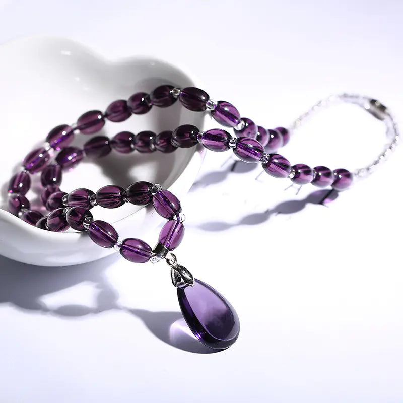 Goddess Amethyst Necklace - Spring Summer Fashion Jewelry