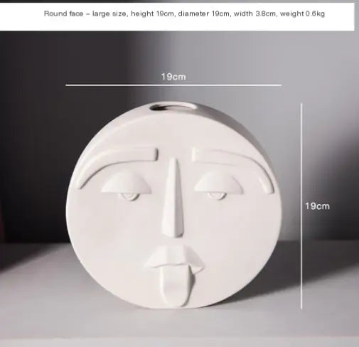 Modern Nordic Face Vase - Creative Ceramic Home Decor