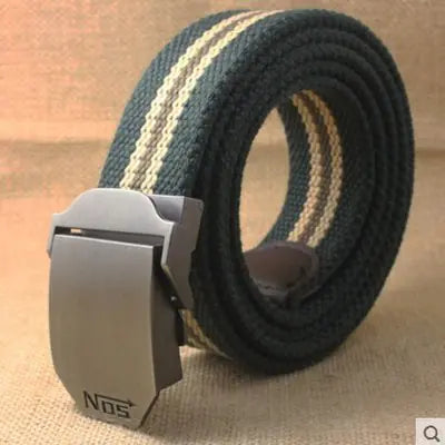 Men's Custom Thick Canvas Tactical Belt for Outdoors