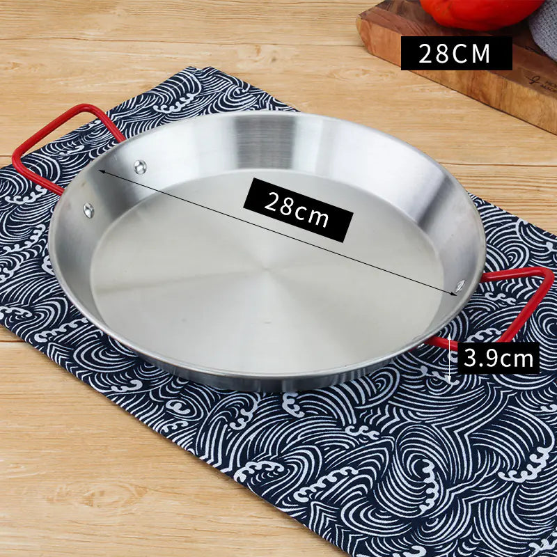 Stainless Steel Plate for Fried Chicken & Pasta