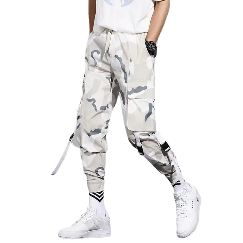 Trendy Loose Men's Camouflage Multi-pocket Overalls