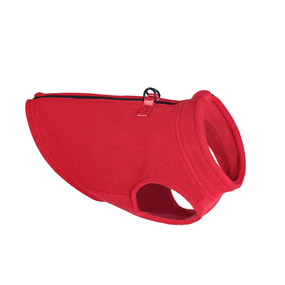 Pet Fleece Zip Vest Sweater for Comfort and Warmth