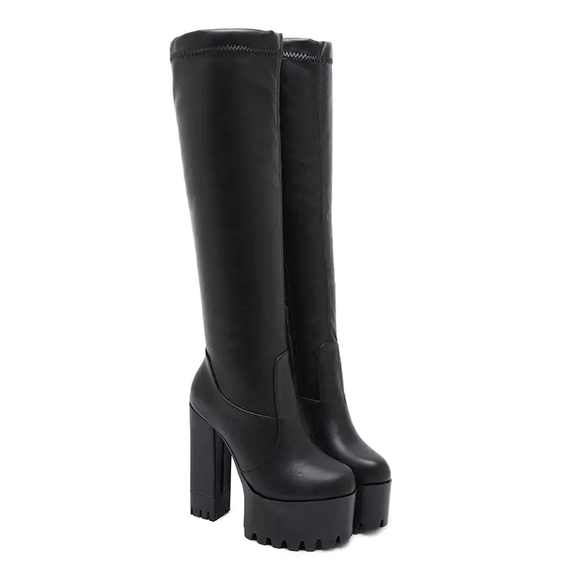 Knee-High Women's Boots, New Autumn/Winter Stretch Heels