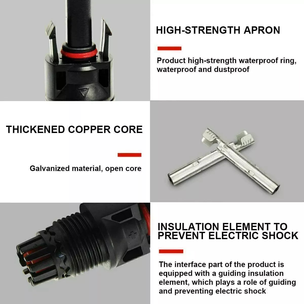 10/20/50/100/200 Pairs Male Female Solar Cable Connectors For DIY Solar Panel US