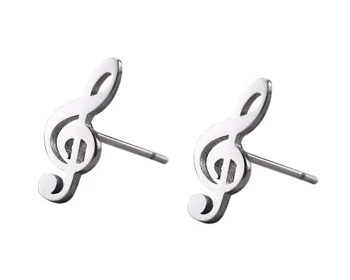 Musical Note Earrings - Minimalist Style, Hypoallergenic
