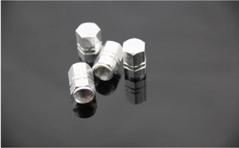 Aluminum Alloy Car Valve Caps - Set of 4